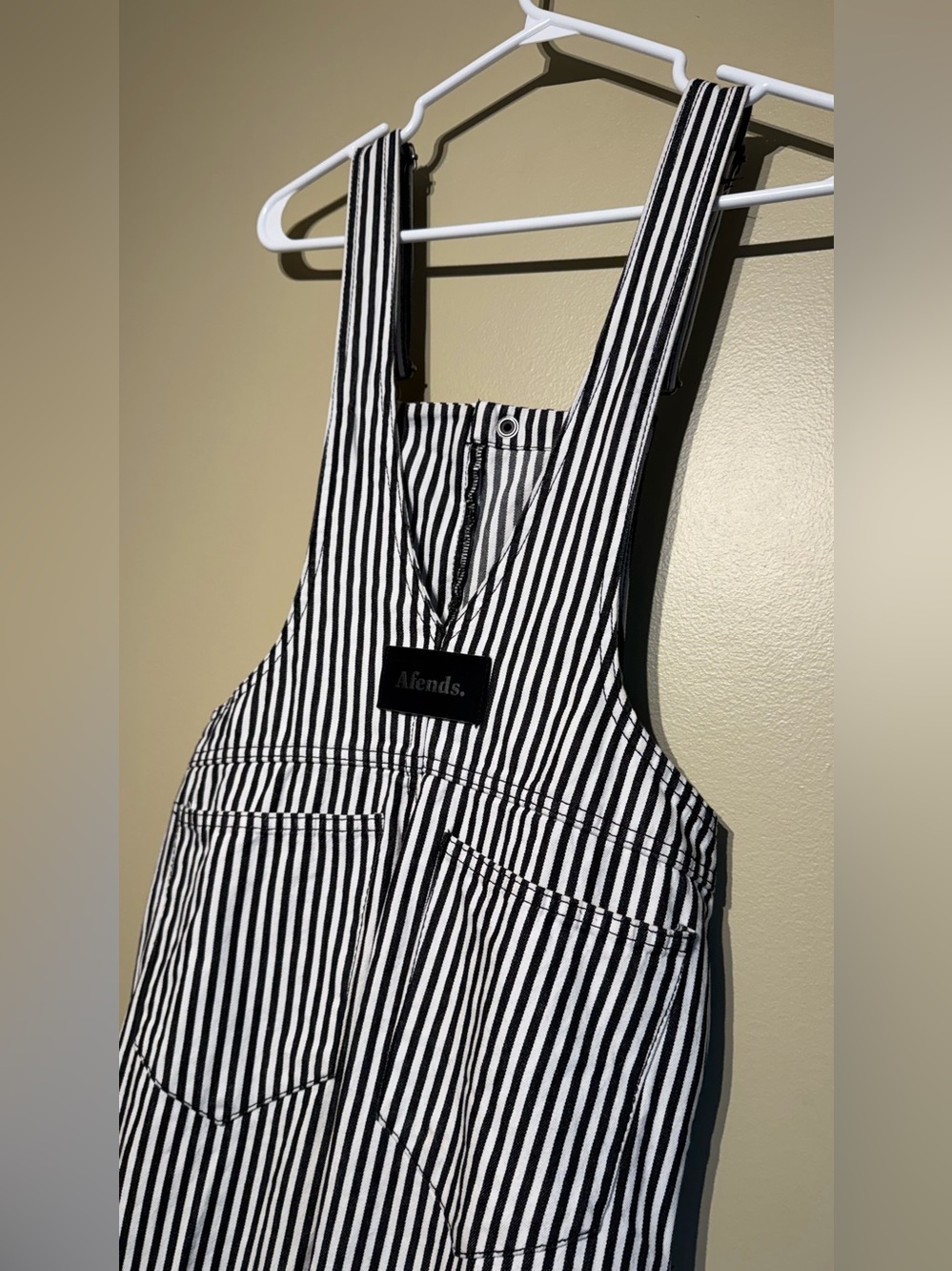 Afends. 100% Cotton Striped Straight Leg Dungarees - Picture 11 of 16